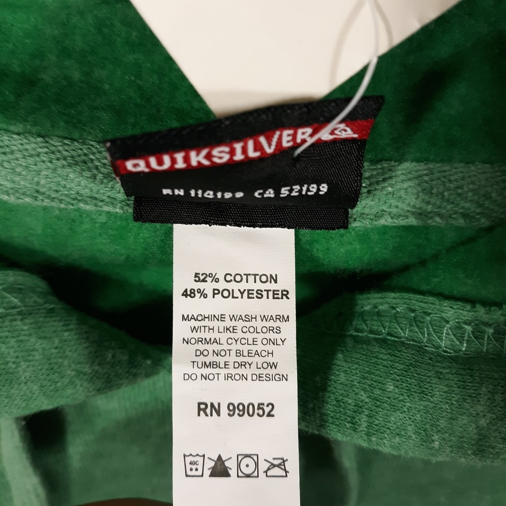 Quiksilver HALE'IWA North Shore Hawaii Surf Sweatshirt Hoodie Mens 3XL Green NEW - Picture 8 of 10